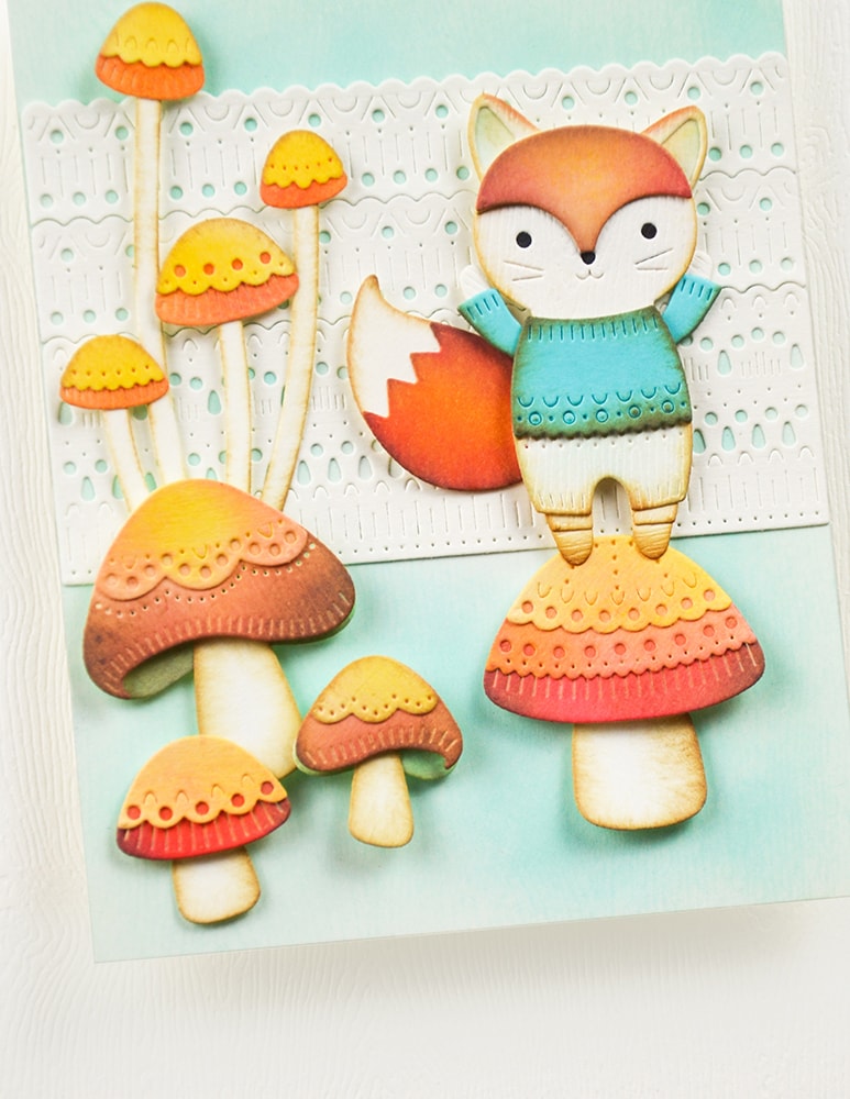 Poppy Stamps Stanzschablone - 2715 Nordic Button Mushrooms