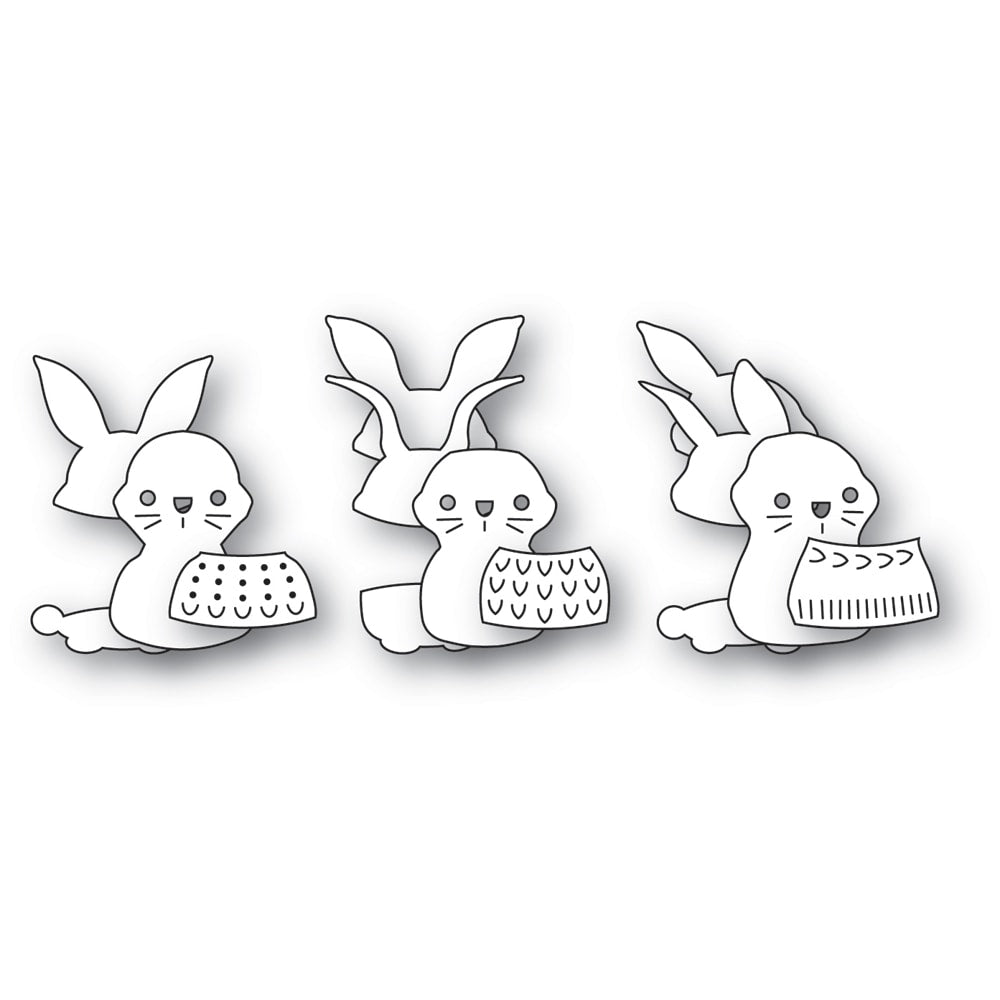 Poppy Stamps Stanzschablone - 2717 Nordic Bunny Trio