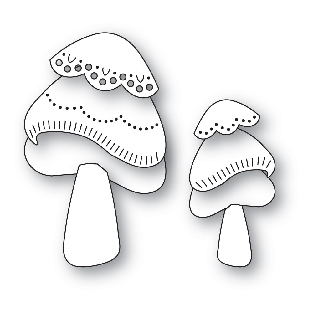 Poppy Stamps Stanzschablone - 2720 Nordic Swirl Mushrooms