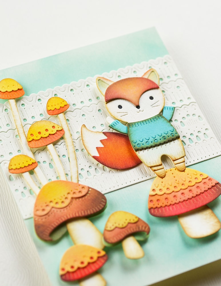 Poppy Stamps Stanzschablone - 2725 Nordic Long Stem Mushrooms