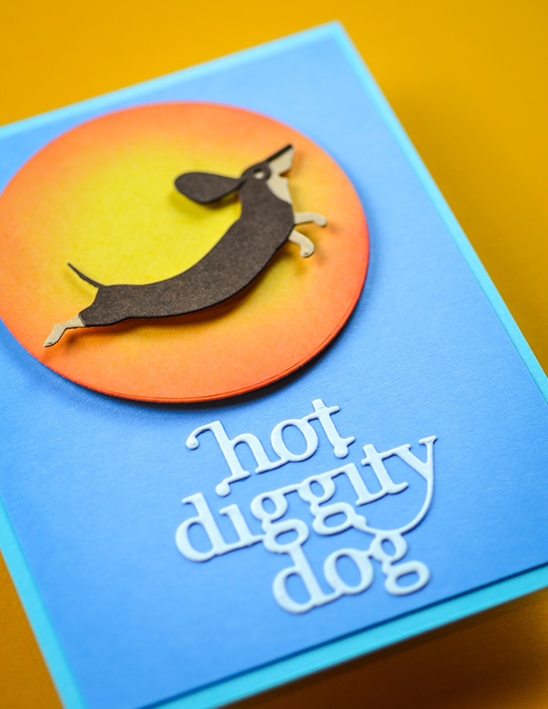 Poppy Stamps Stanzschablone - 2729 Leaping Dachshund