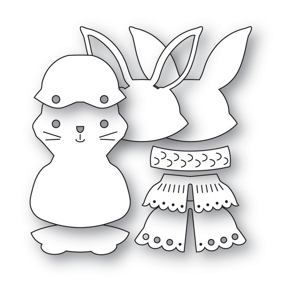 Poppy Stamps Stanzschablone - 2731 Nordic Happy Bunny