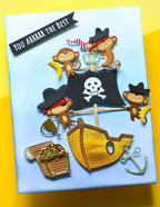 Poppy Stamps Stanzschablone - KT002 Whittle Pirate Monkey Kit