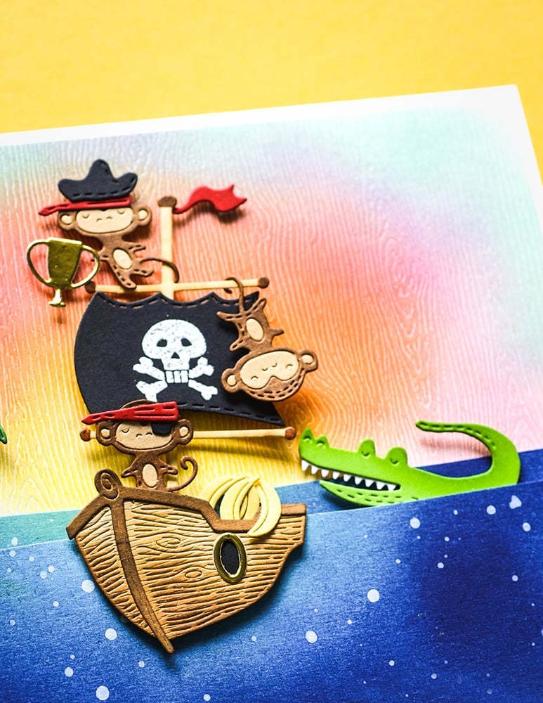 Poppy Stamps Stanzschablone - KT002 Whittle Pirate Monkey Kit