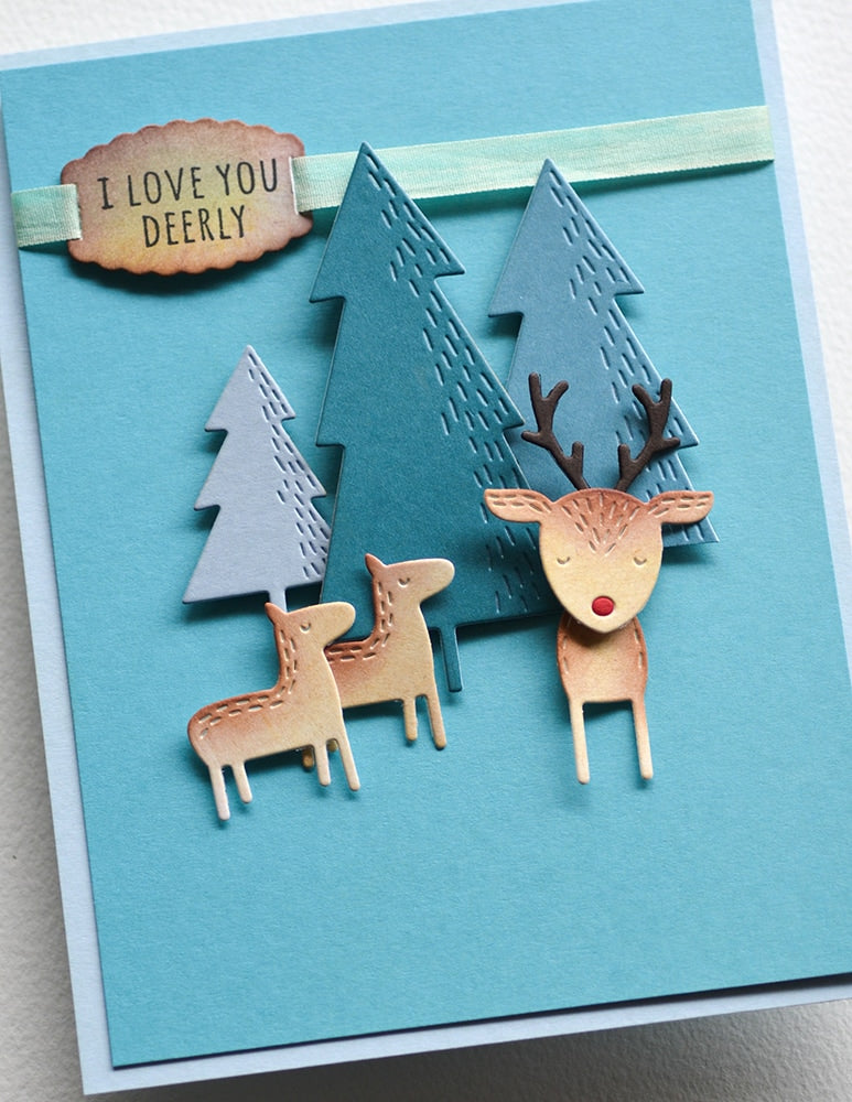 Poppy Stamps Stanzschablone - Whittle Forest Reindeer Kit
