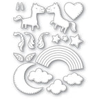 Poppy Stamps Stanzschablone - Whittle Rainbow Unicorn Kit