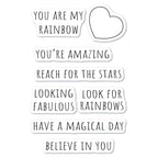 Poppy Stamps Stanzschablone - Whittle Rainbow Unicorn Kit