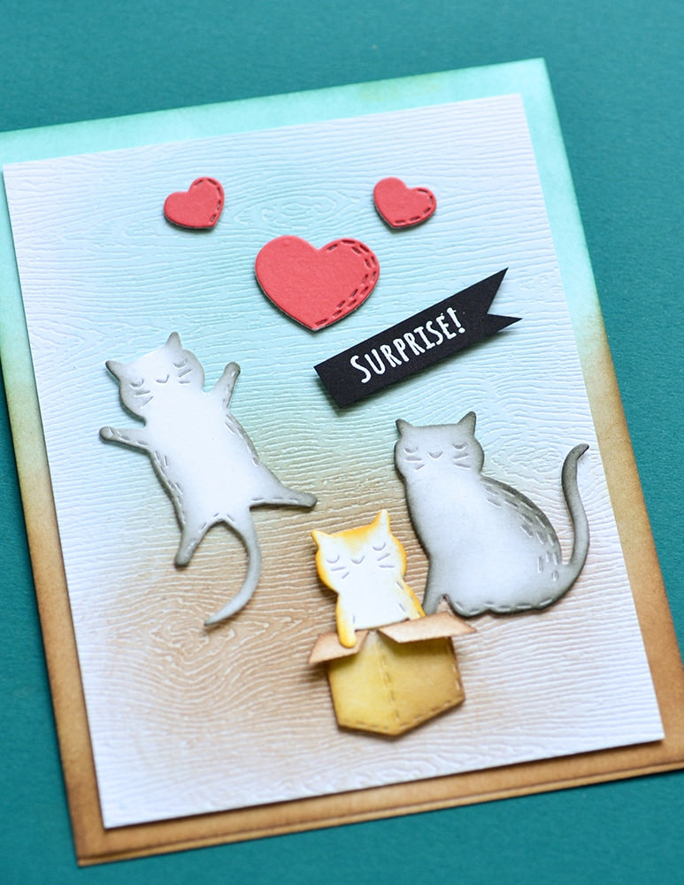 Poppy Stamps Stanzschablone - Whittle Adorable Kitty Kit
