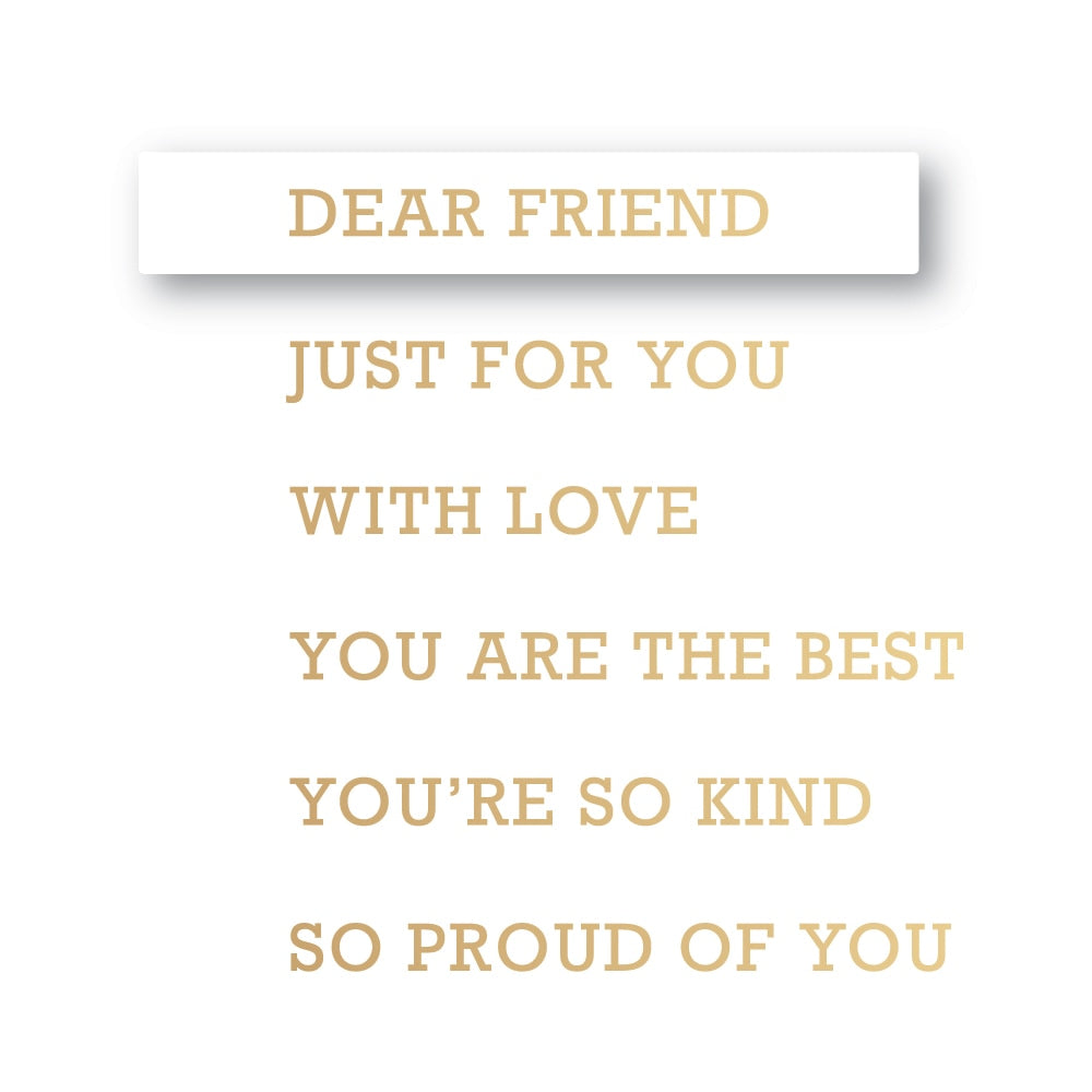 Poppy Stamps Hot Foil Plate - PSF808 Modest Greetings 2 (inkl. Stanzschablone)