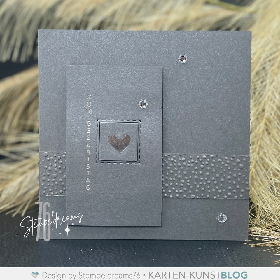 Karten-Kunst Hot Foil Plate kk-HF038 - Coole Herzen