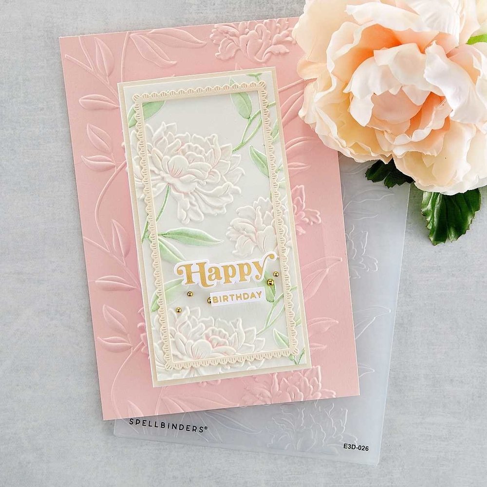 Spellbinders Beautiful Blooms 3D Embossing Folder GROSS