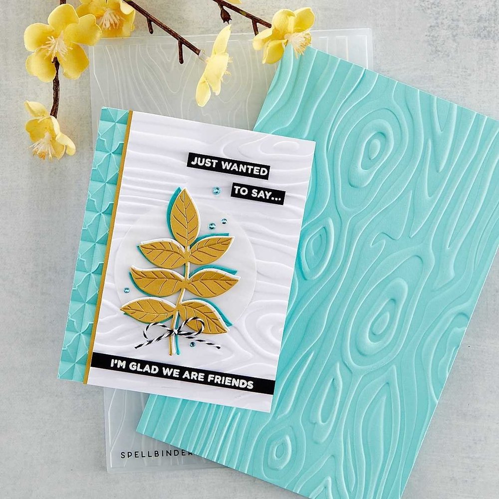 Spellbinders Knock on Wood 3D Embossing Folder GROSS