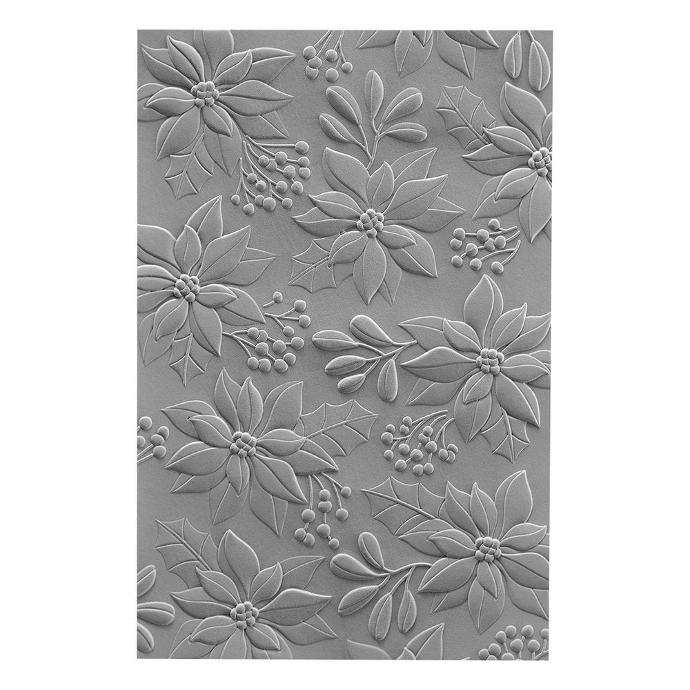 Spellbinders Scenic Poinsettias 3D Embossing Folder GROSS