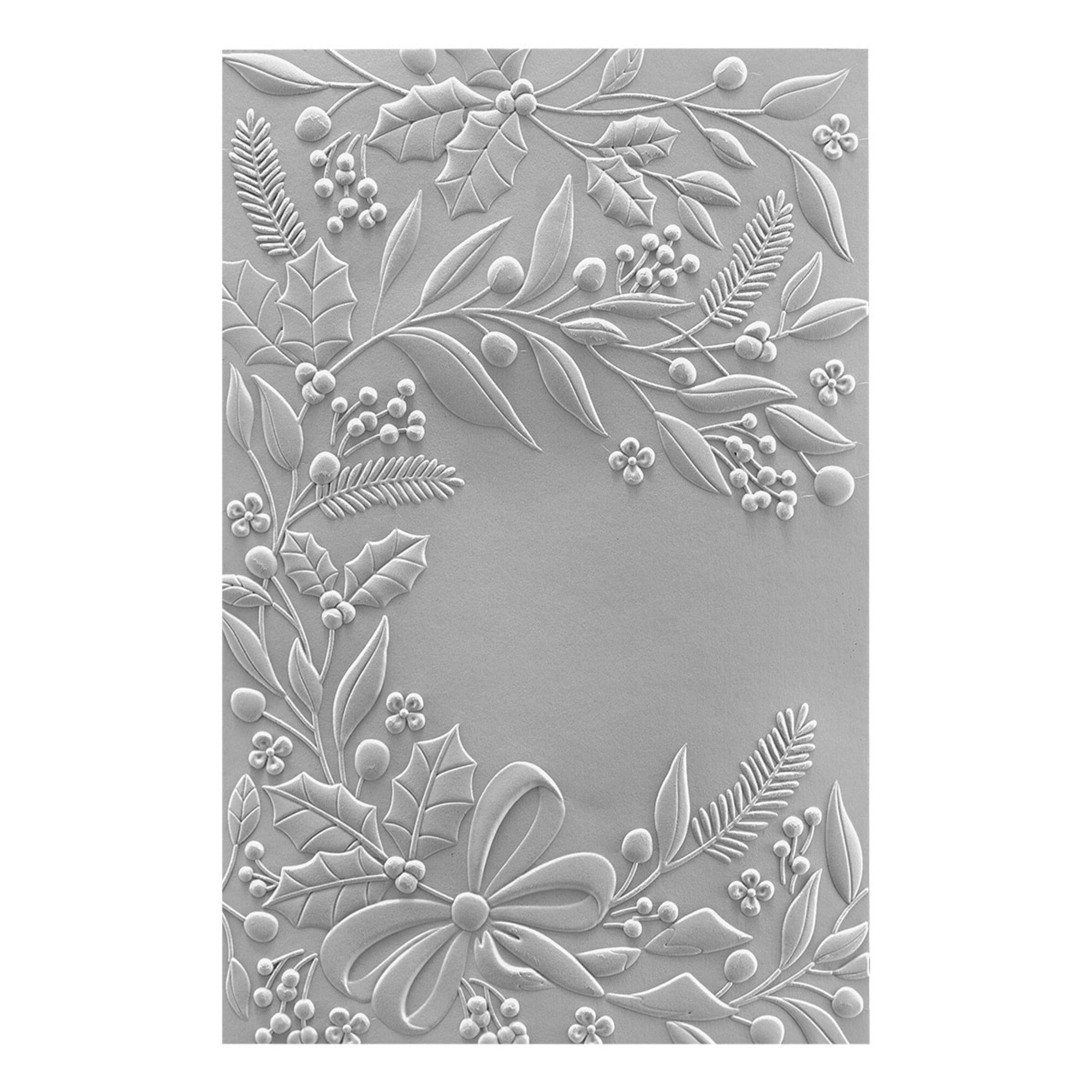 Spellbinders Holiday Floral Swag 3D Embossing Folder GROSS