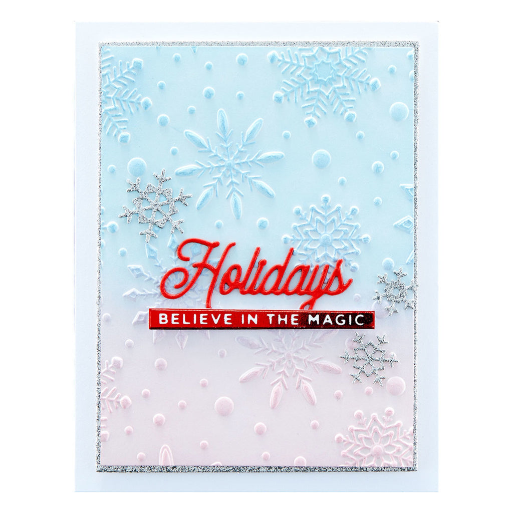 Spellbinders Flurry of Snowflakes 3D Embossing Folder GROSS