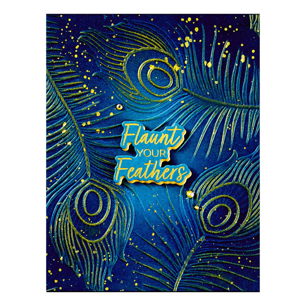 Spellbinders Feather Flourish 3D Embossing Folder GROSS