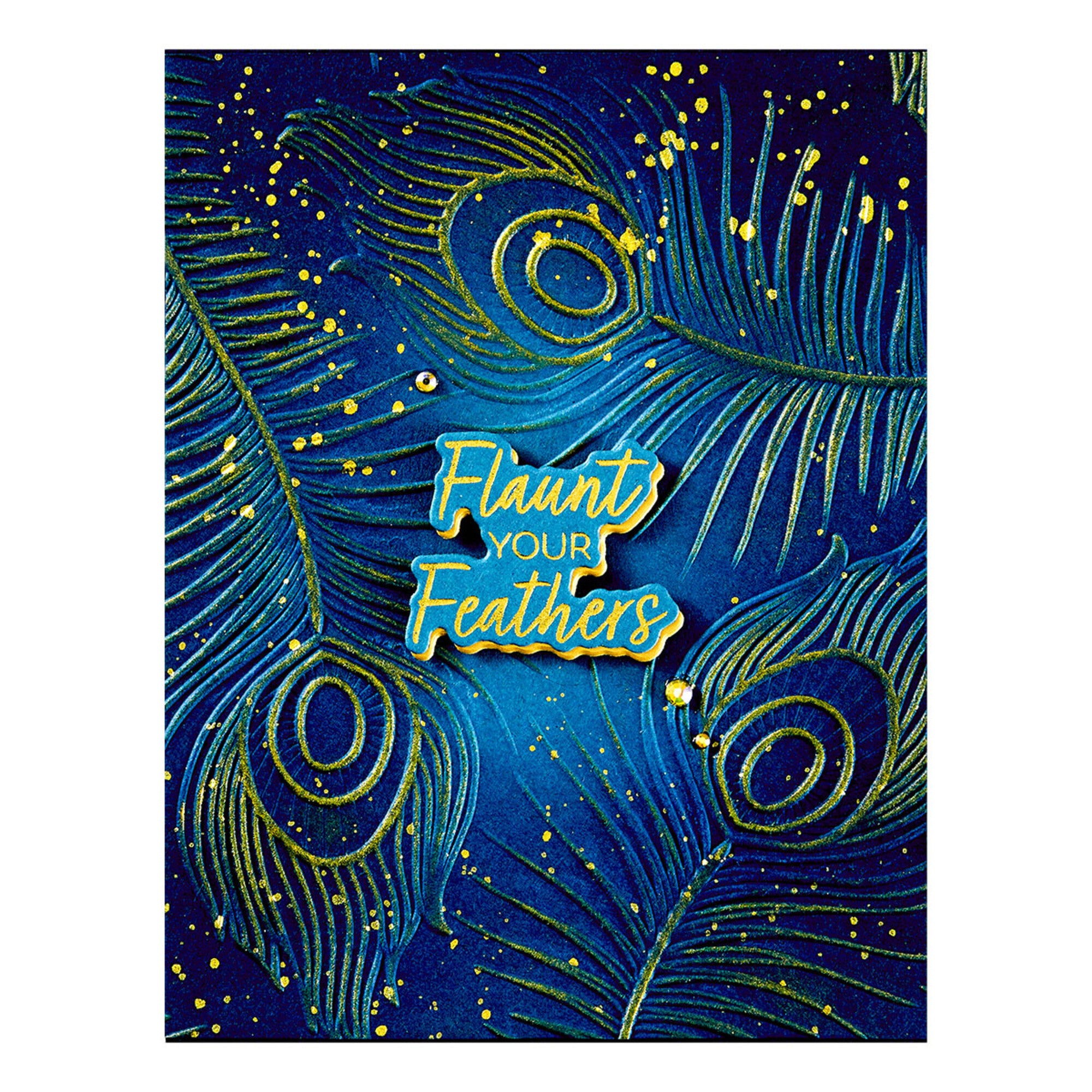 Spellbinders Feather Flourish 3D Embossing Folder GROSS