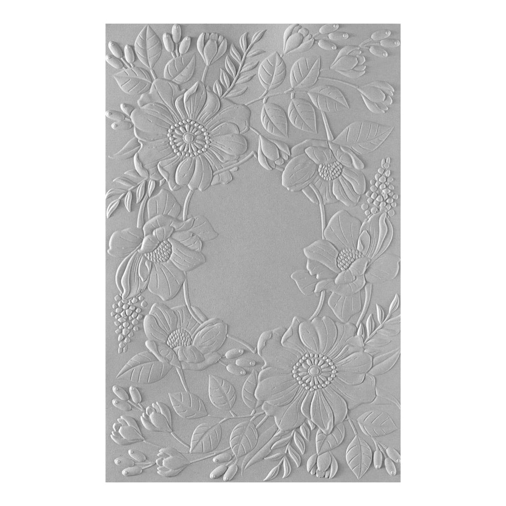 Spellbinders Fresh Picked Floral Frame 3D Embossing Folder GROSS