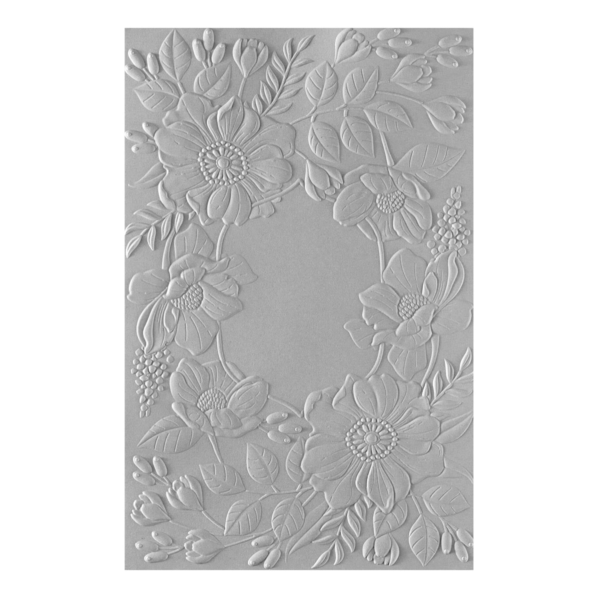 Spellbinders Fresh Picked Floral Frame 3D Embossing Folder GROSS