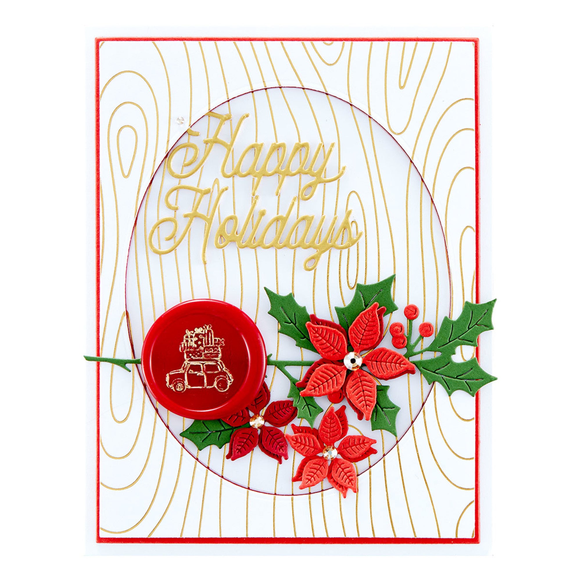 Spellbinders Glimmer Hot Foil Plates - Woodgrain Background