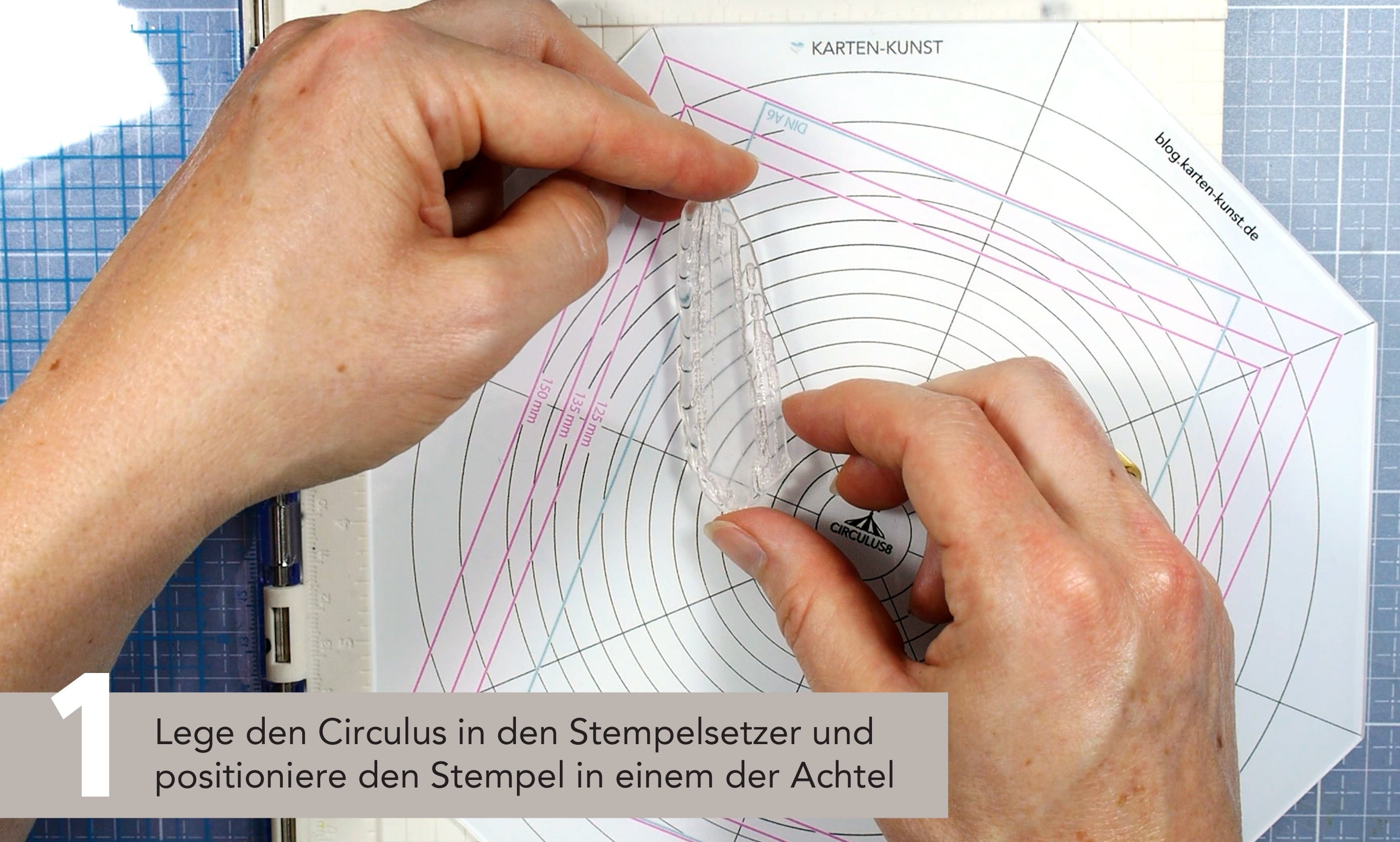 Karten-Kunst Stempel Tool Circulus8 Kranz- und Kreisstempelhilfe Anleitung