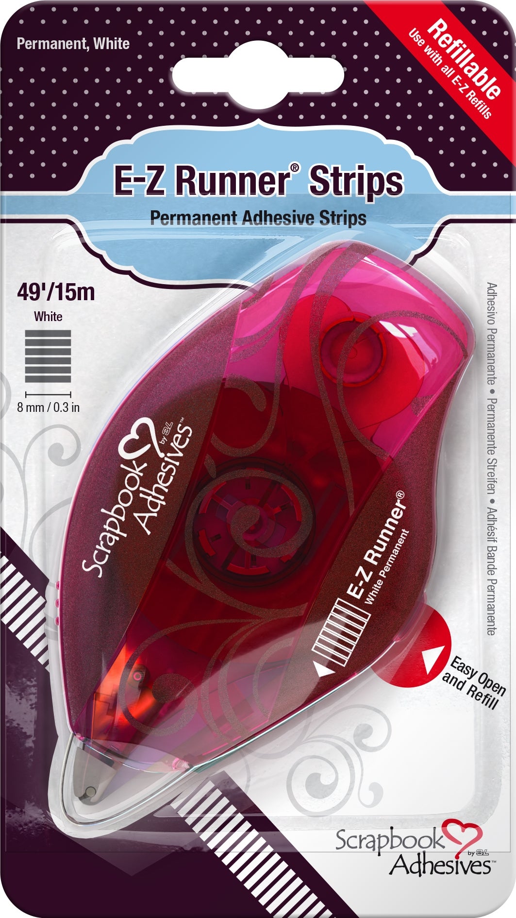 Scrapbook Adhesives E-Z Runner Permanent Strips Kleberoller nachfüllbar