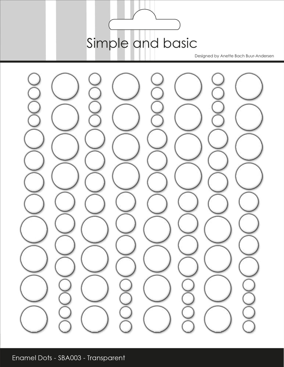 Simple and Basic Adhesive Enamel Dots Clear Water (96pcs) – Bild 2