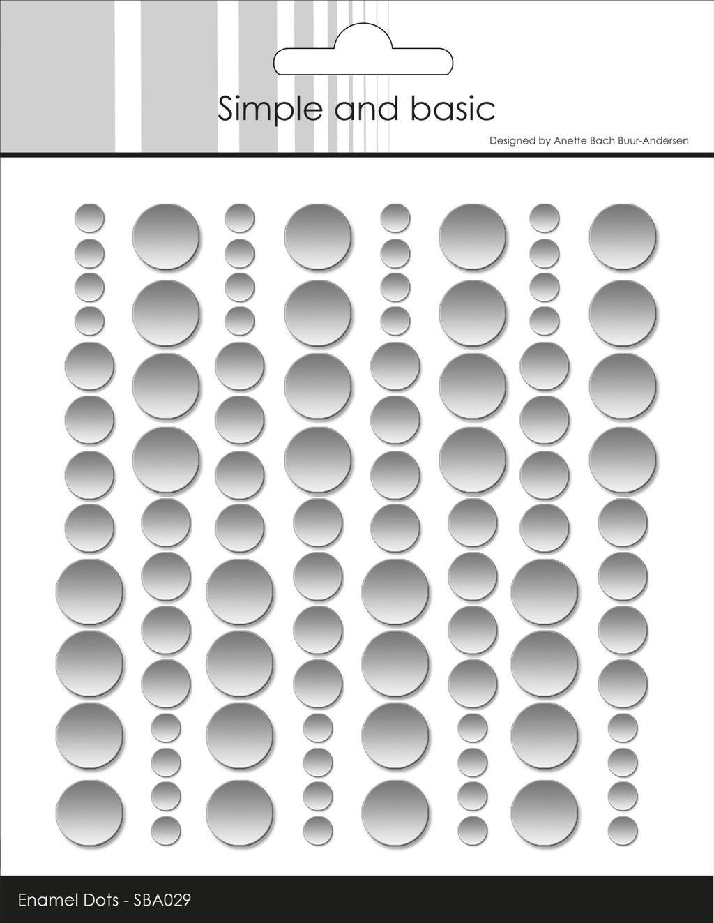 Simple and Basic Adhesive Enamel Dots Metallic Silver Matte (96pcs) / Silber – Bild 2