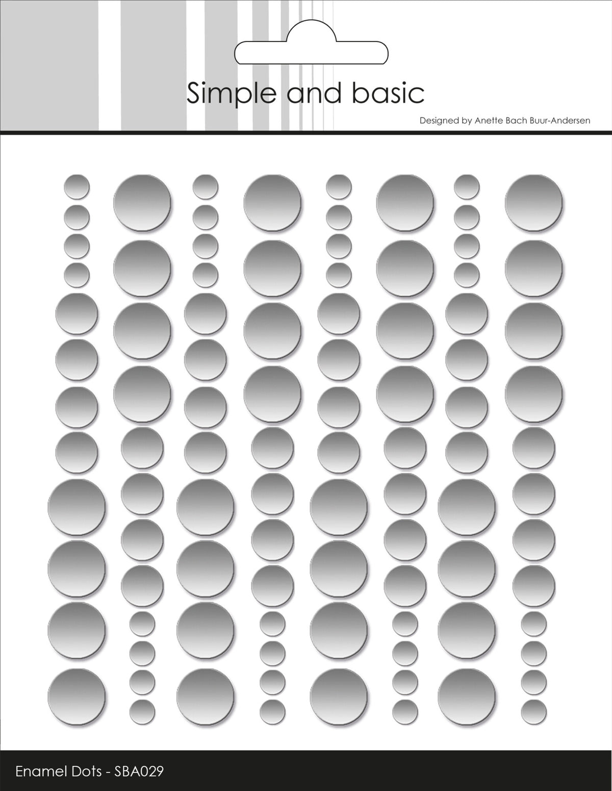 Simple and Basic Adhesive Enamel Dots Metallic Silver Matte (96pcs) / Silber – Bild 2