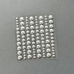 Simple and Basic Adhesive Enamel Dots Metallic Silver Matte (96pcs) / Silber