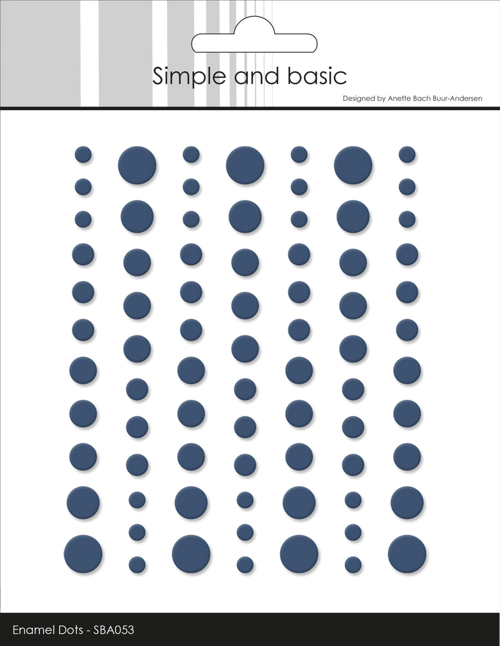 Simple and Basic Matte Enamel Dots Navy (77pcs) / Blau