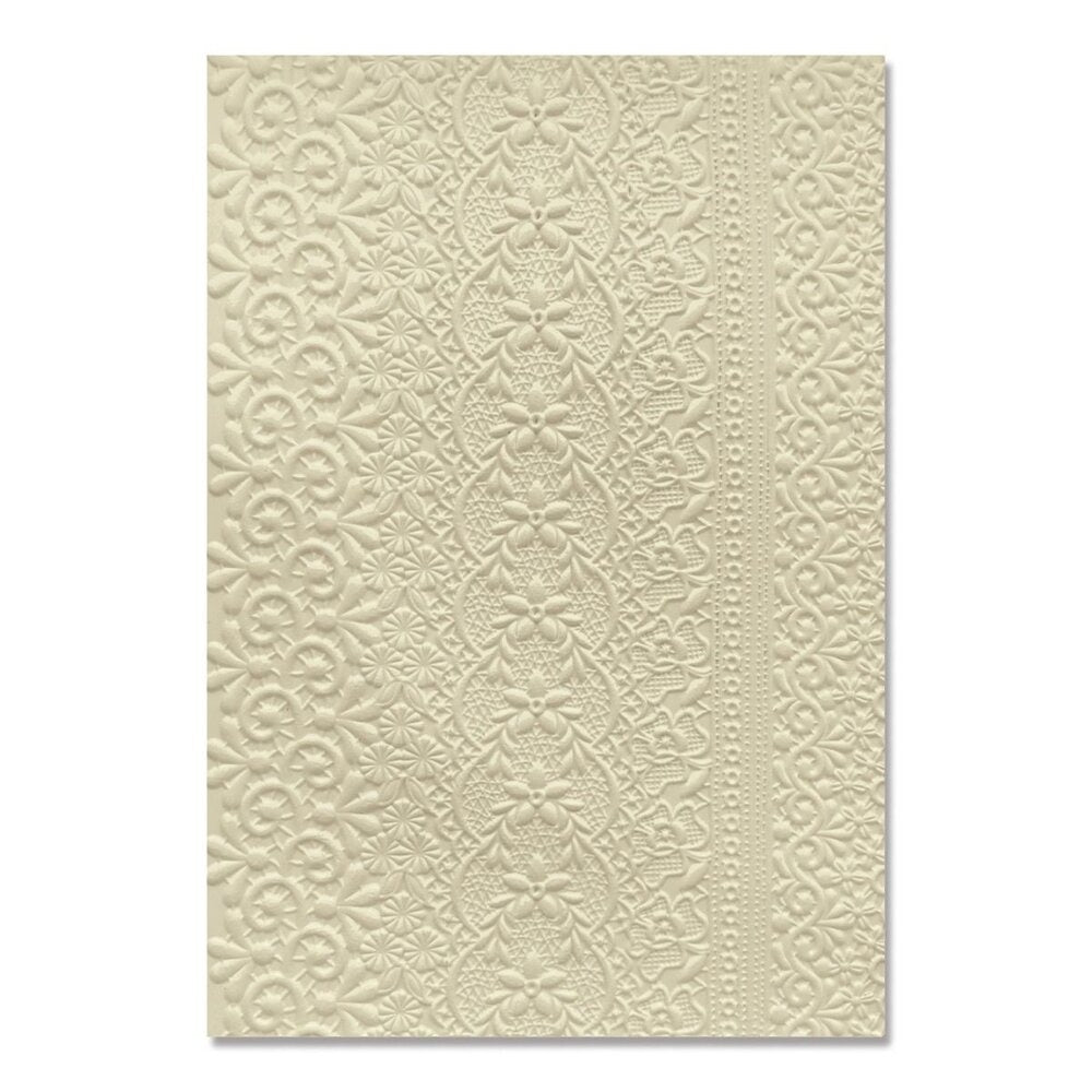 Sizzix 3D Texture Fades Embossing Folder GROSS A5 - Lace