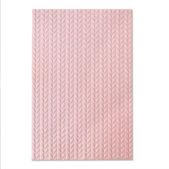 Sizzix 3D Embossing Folder Prägeschablone - Knitted