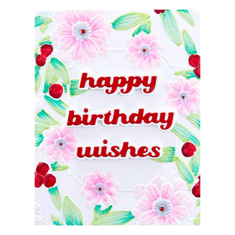 Spellbinders Notched Corner Florals 3D Embossing Folder GROSS