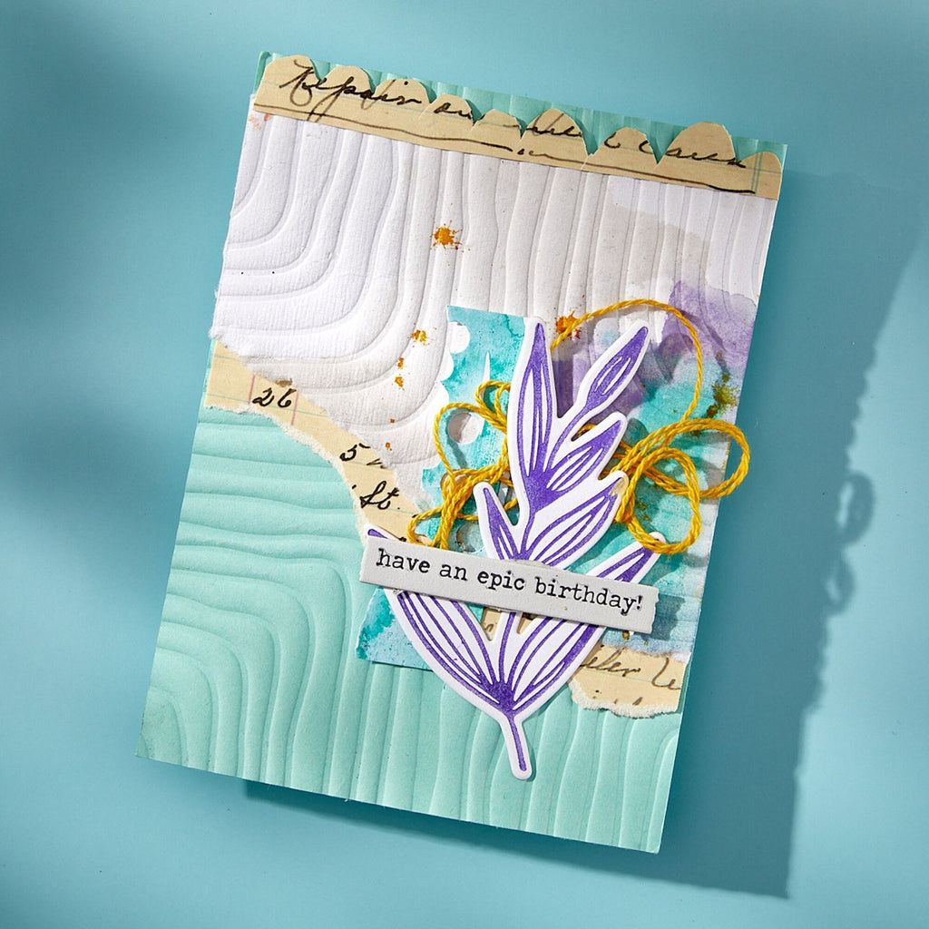 Spellbinders Lined Corners 3D Embossing Folder GROSS
