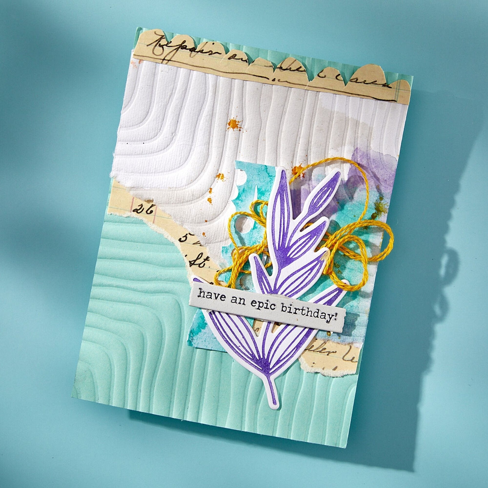 Spellbinders Lined Corners 3D Embossing Folder GROSS