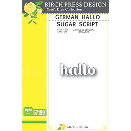 Birch Press Stanzschablone - 57199 Hallo Sugar Script - 35% RABATT