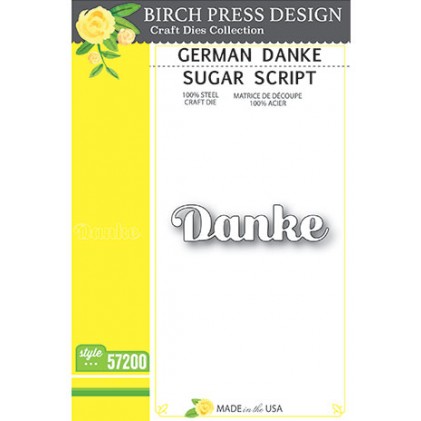 Birch Press Stanzschablone - Danke Sugar Script