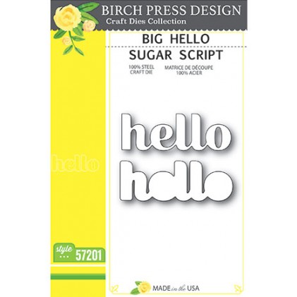 Birch Press Stanzschablone - Big Hello Sugar Script