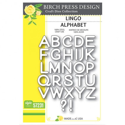 Birch Press Stanzschablone - Lingo Alphabet 