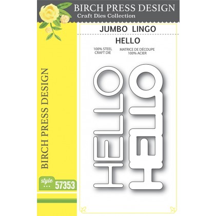 Birch Press Stanzschablone - Jumbo Lingo Hello