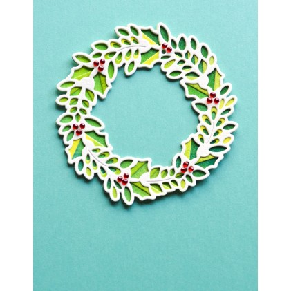 Birch Press Stanzschablone - Holly Wreath Plate Layer Set
