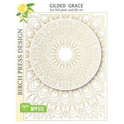 Birch Press Hot Foil Plate - BPF512 Gilded Grace (inkl. Stanzschablone) Set (inkl. Stanzschablone)