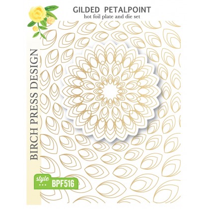 Birch Press Hot Foil Plate - Gilded Petalpoint (inkl. Stanzschablone) Set