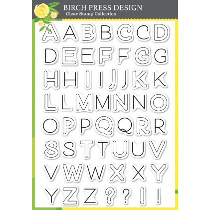 Birch Press Clear Stamp Set - Mod Alphabet clear stamp set