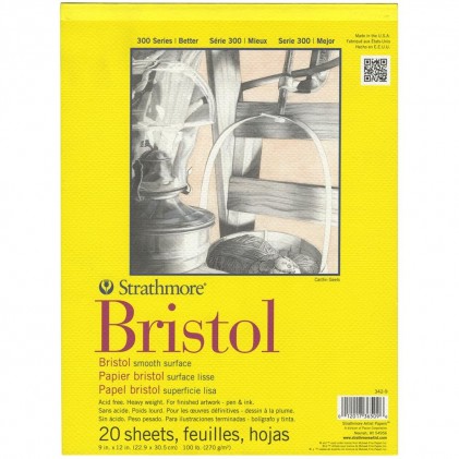 Strathmore Bristol Smooth Paper Pad 9"X12"