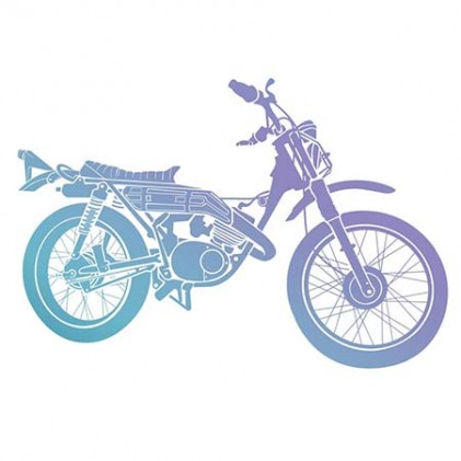 Couture Creations Men's Collection Motorcycle Mini Clear Stamp - 20% RABATT