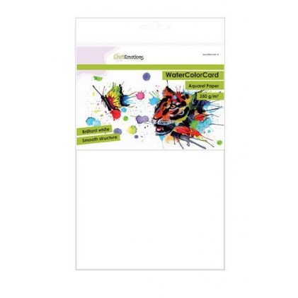 CraftEmotions WaterColorCard - Aquarellpapier 10 Blatt A4