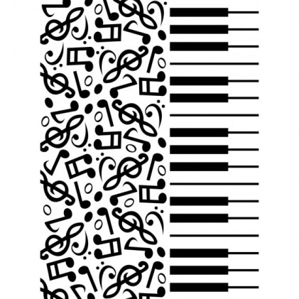 Darice Hintergrund-Prägeschablone - Piano Notes - 25% RABATT