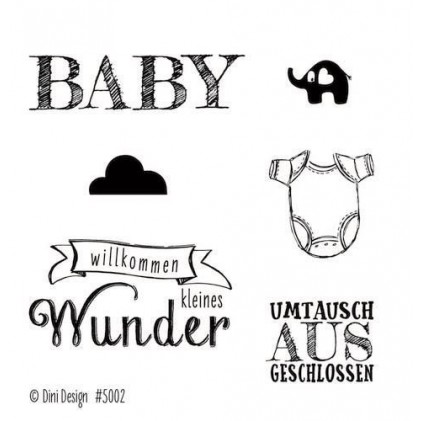 Dini Designs Mini Clear Stamps - Baby